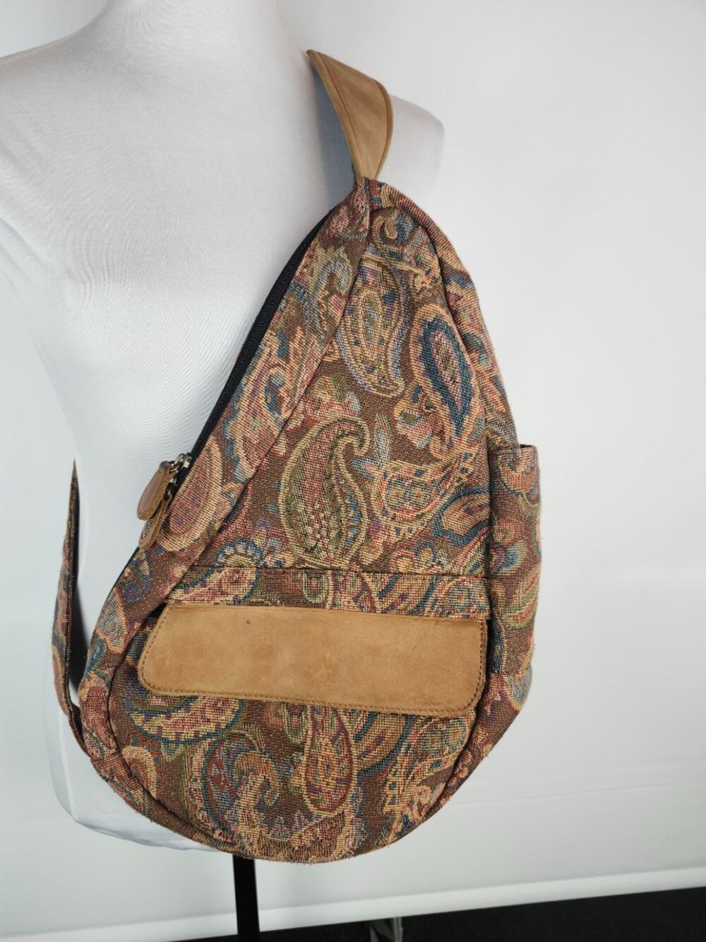 LL Bean Vintage 90s AmeriBag Healthy Back Bag - Paisley